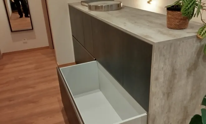 Fabrication meuble garde corps, Saint-Julien-en-Genevois, Echo Bois