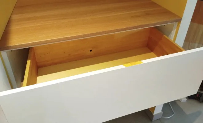 Tiroir bois biaisé sur mesure, Feigères, ECHO BOIS