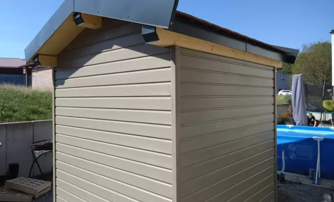  Installation de charpente pour abris de jardin, Saint-Julien-en-Genevois, Echo Bois