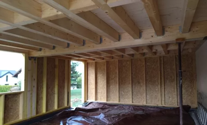 Installation de charpente traditionnelle, Saint-Julien-en-Genevois, Echo Bois