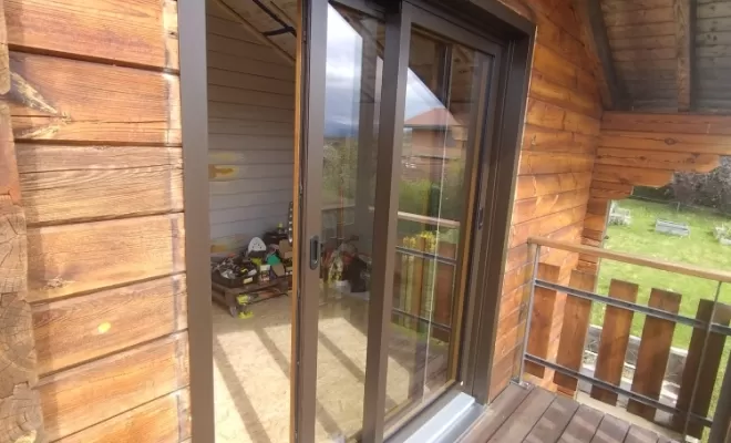 Baie coulissante bois/Alu