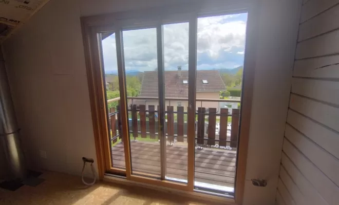 Baie coulissante bois/Alu