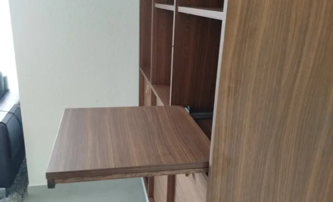 Meuble stéréo suspendu, Présilly, Echo Bois